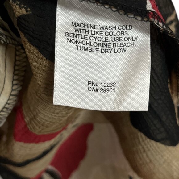 Alfred Dunner Sheer Floral Button Front Blouse 18W Missing Button - Picture 4 of 5